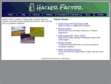 Tablet Screenshot of hackerfactor.com